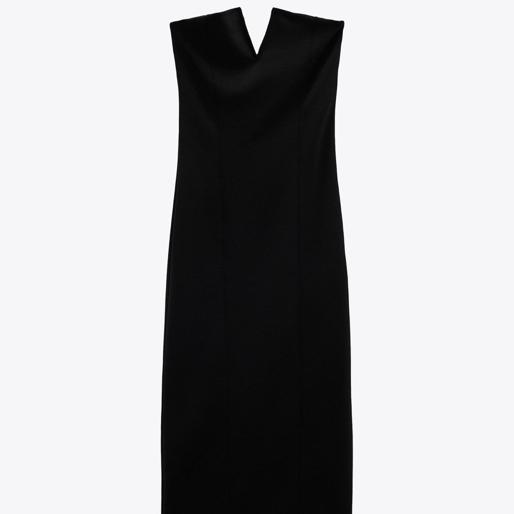 Zara Classic Black Sleeveless Shift Dress
